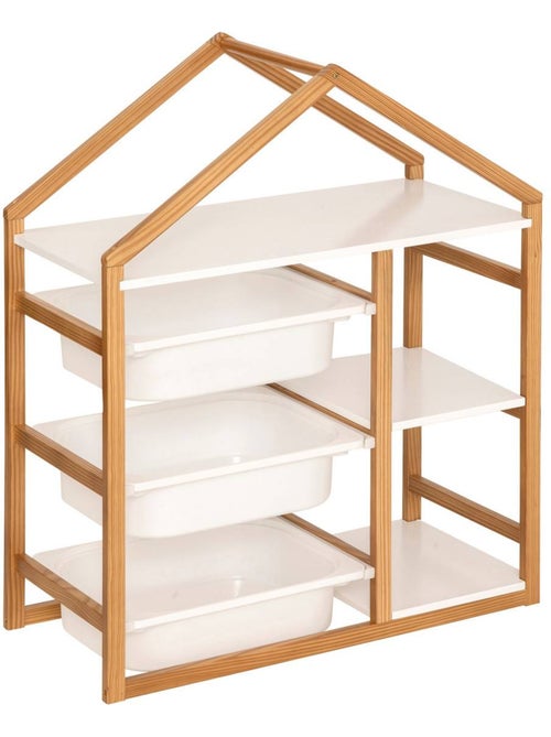 Bako estantería de 3 baldas blanca 68x82cm - Kiabi Bako estantería de 3 baldas blanca 68x82cm - Kiabi