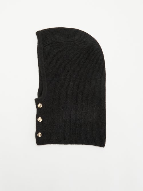 Balaclava de punto con botones dorados - Kiabi Balaclava de punto con botones dorados - Kiabi