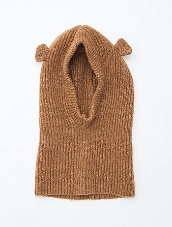 Balaclava de punto con orejas