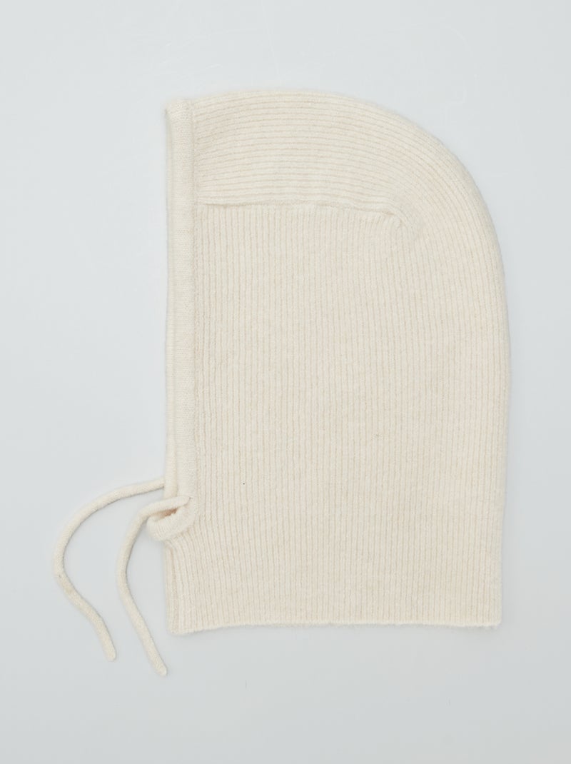 Balaclava de punto liso BLANCO - Kiabi