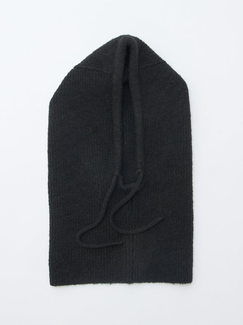 Balaclava de punto liso Negro - Kiabi