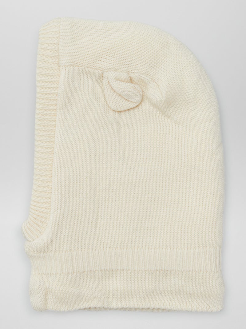 Balaclava interior de borreguito con orejitas BLANCO - Kiabi