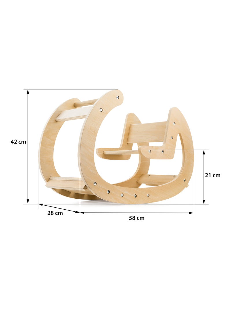 Balancín Montessori madera silla balancín 12m Mamabrum Beige - Kiabi