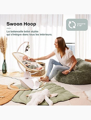 Balancín multifunción para bebés y arco de juegos Swoon Hoop, color arena, de 'Babymoov'