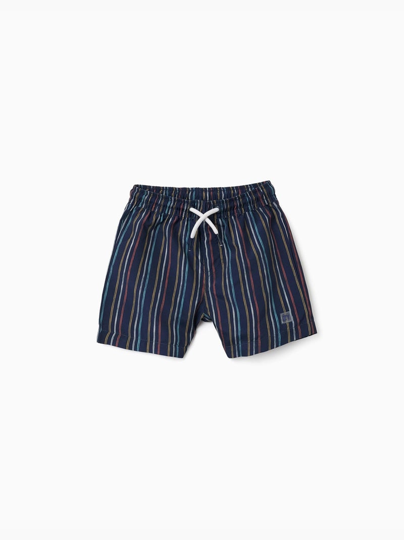 Bañador a rayas con cordón Azul oscuro - Kiabi