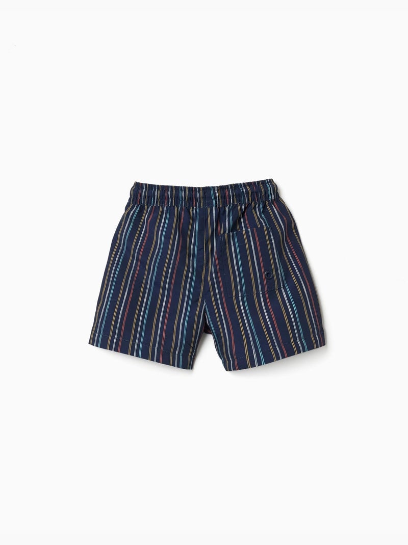 Bañador a rayas con cordón Azul oscuro - Kiabi