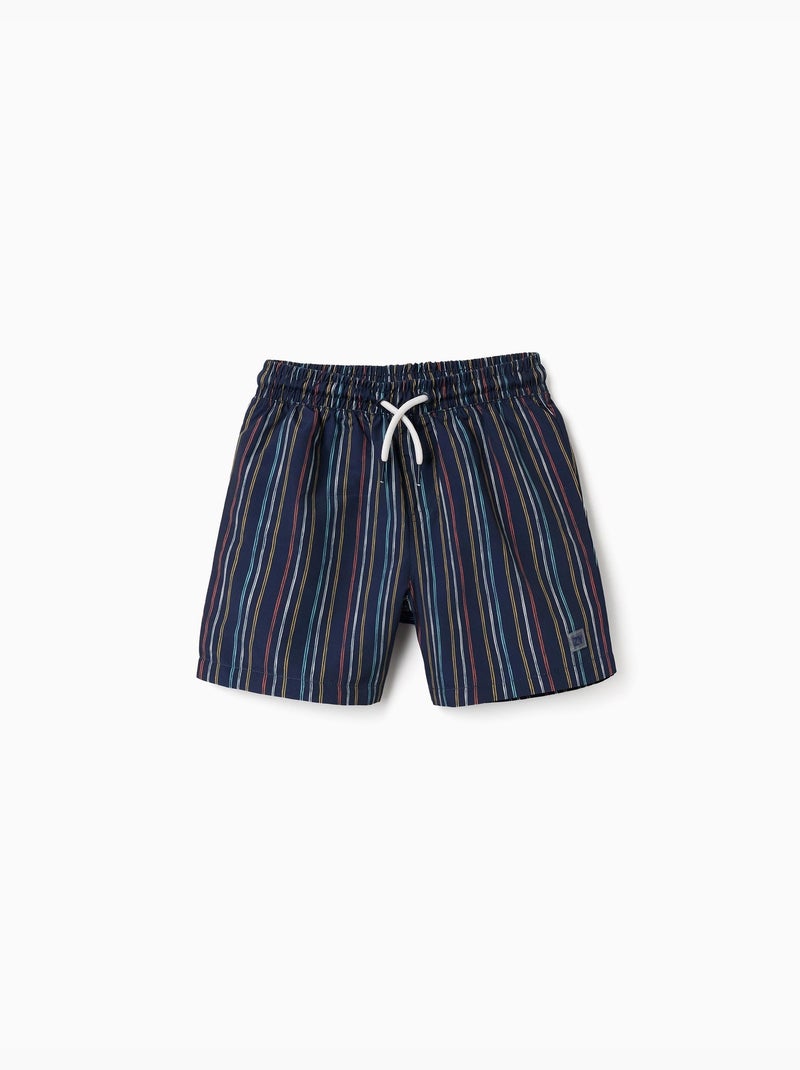 Bañador a rayas con cordón Azul oscuro - Kiabi