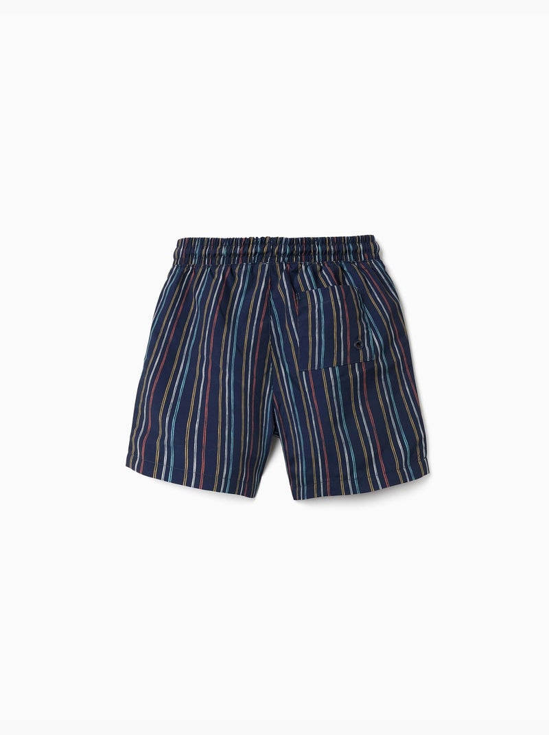 Bañador a rayas con cordón Azul oscuro - Kiabi