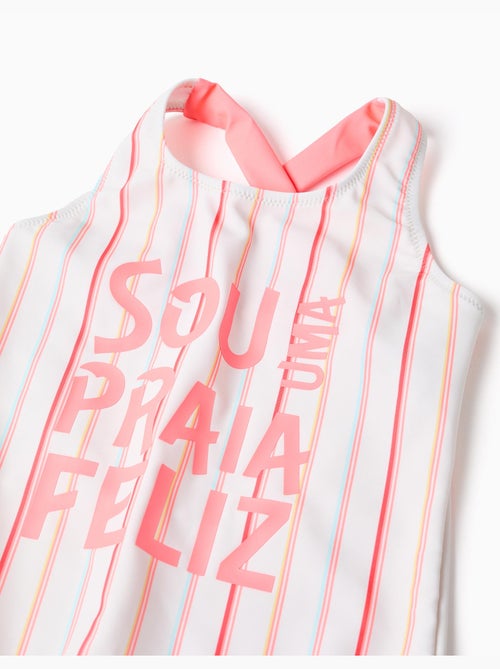 Bañador a rayas con estampado delantero - Kiabi