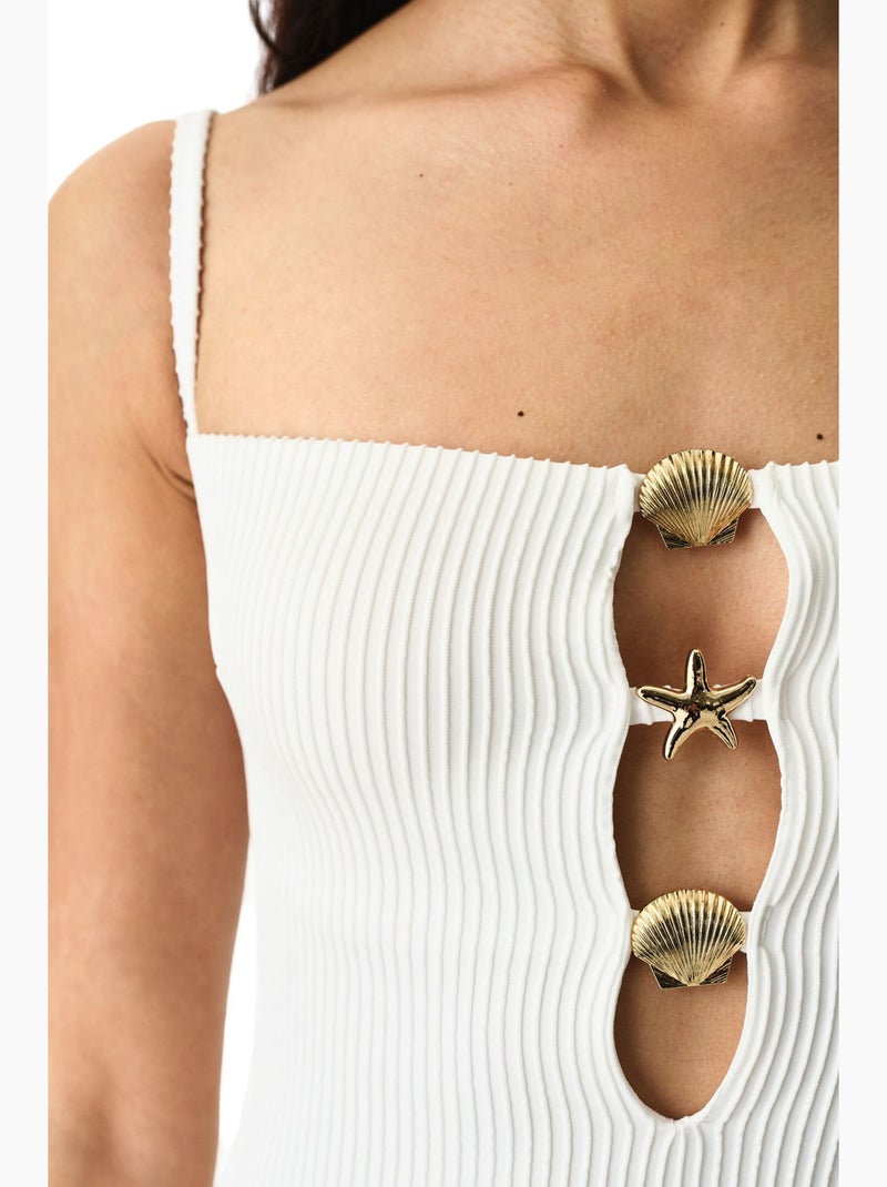 Bañador bandeau kea de mujer penti Blanco - Kiabi