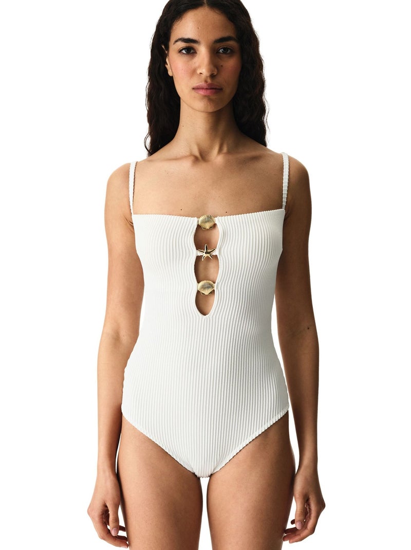 Bañador bandeau kea de mujer penti Blanco - Kiabi