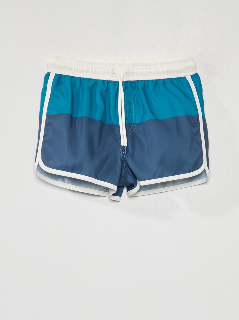 Bañador boxer tricolor AZUL - Kiabi