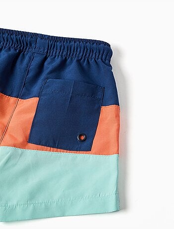 Bañador con bloque de colores y cordón