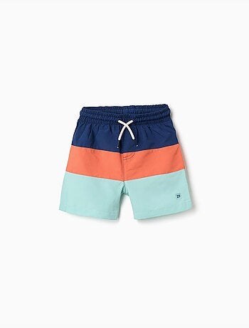 Bañador con bloque de colores y cordón