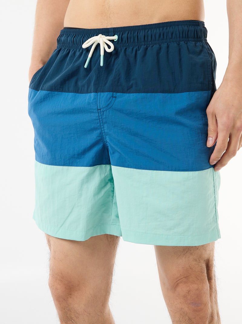 Bañador con bolsillos Azul - Kiabi