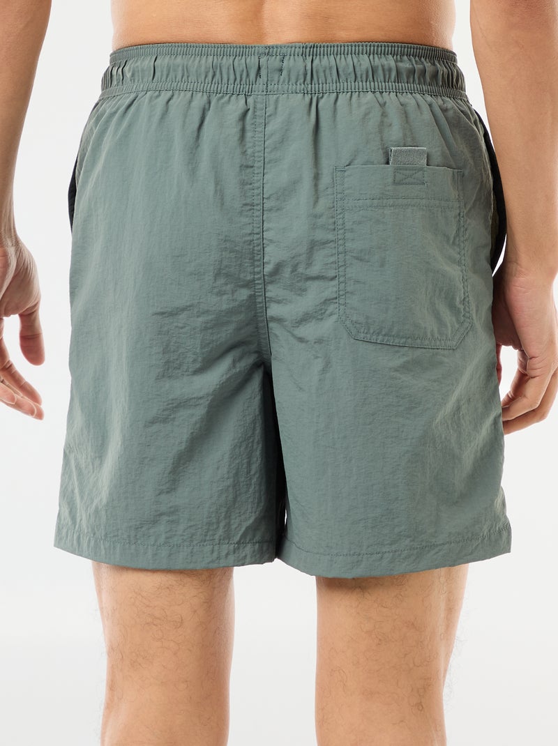 Bañador con bolsillos grandes Verde - Kiabi