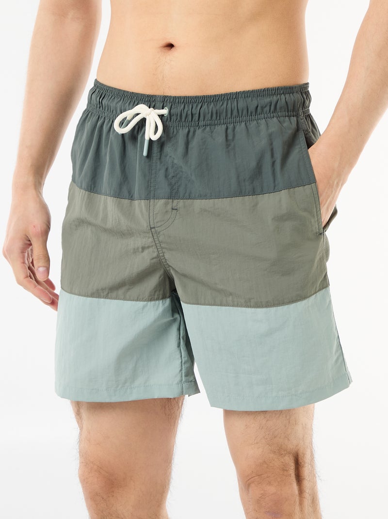 Bañador con bolsillos Kaki - Kiabi