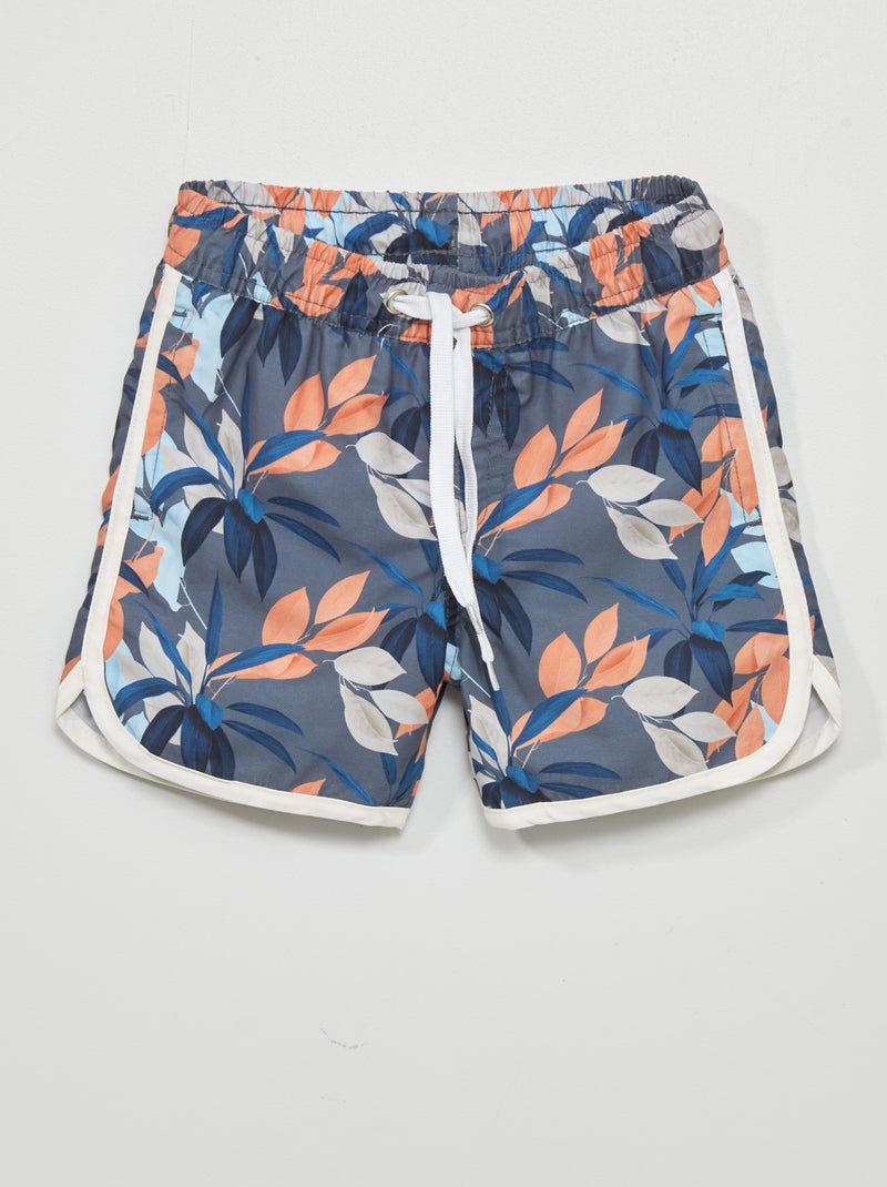 Bañador con cintura elástica estampado flores - Kiabi