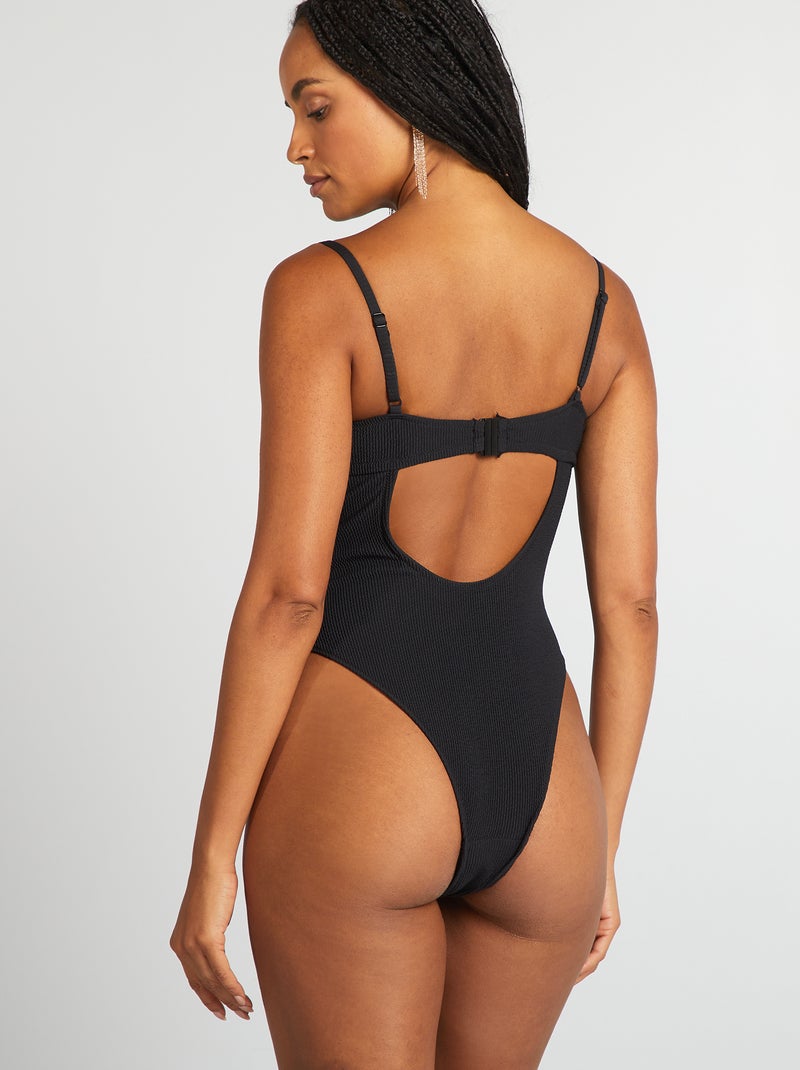 Bañador con copas negro - Kiabi