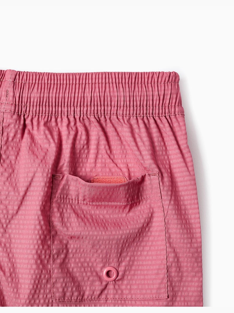Bañador con cordón y bolsillo Rosa oscuro - Kiabi