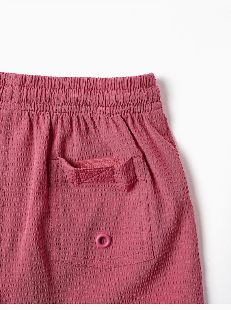 Bañador con cordón y bolsillo Rosa oscuro - Kiabi