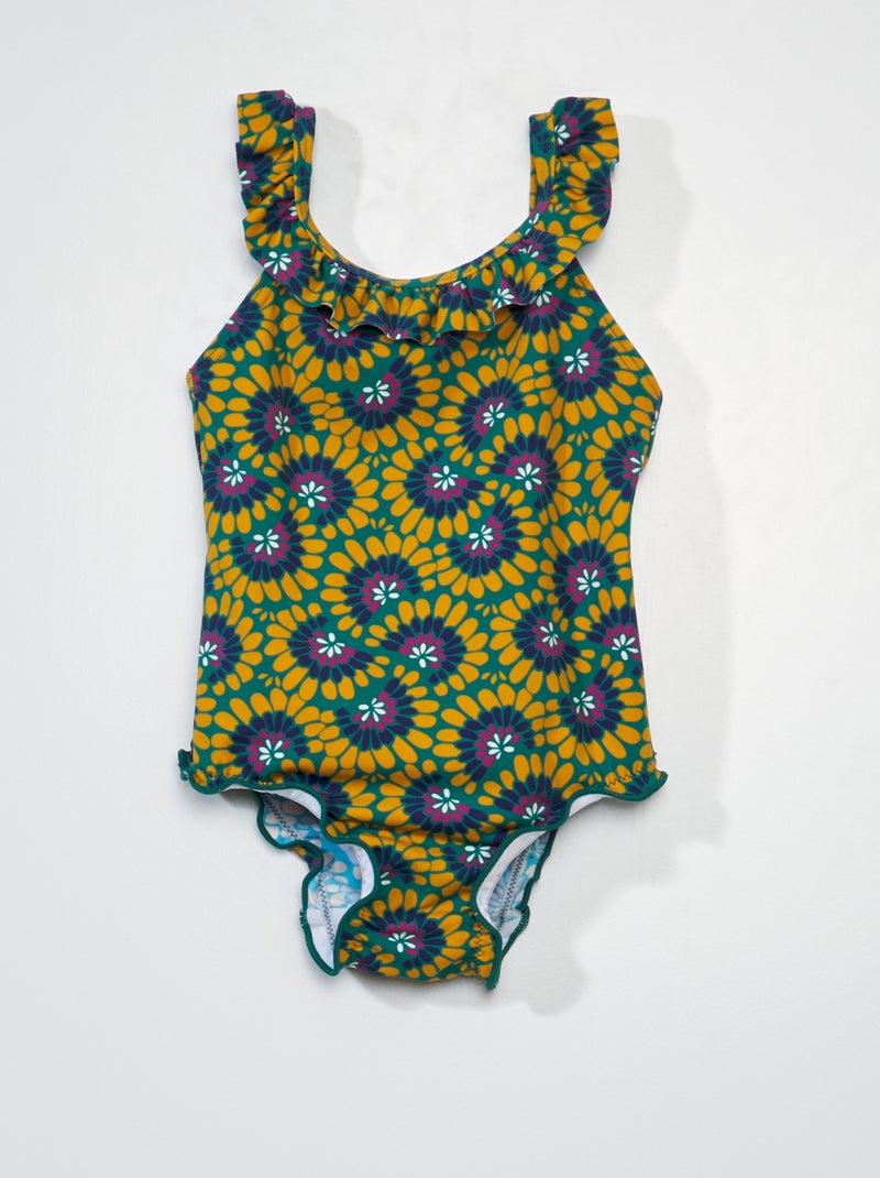 Bañador con estampado - 1 pieza VERDE - Kiabi