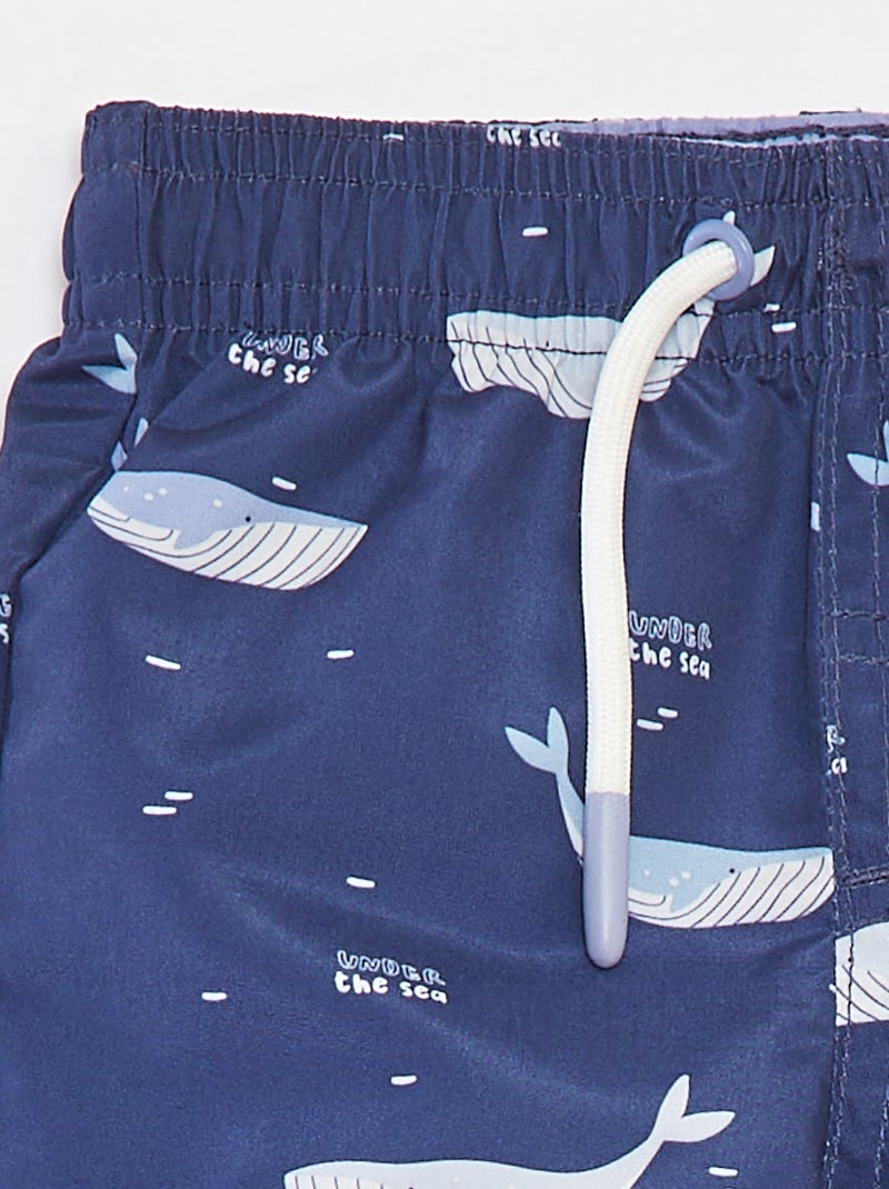 Bañador con estampado AZUL - Kiabi