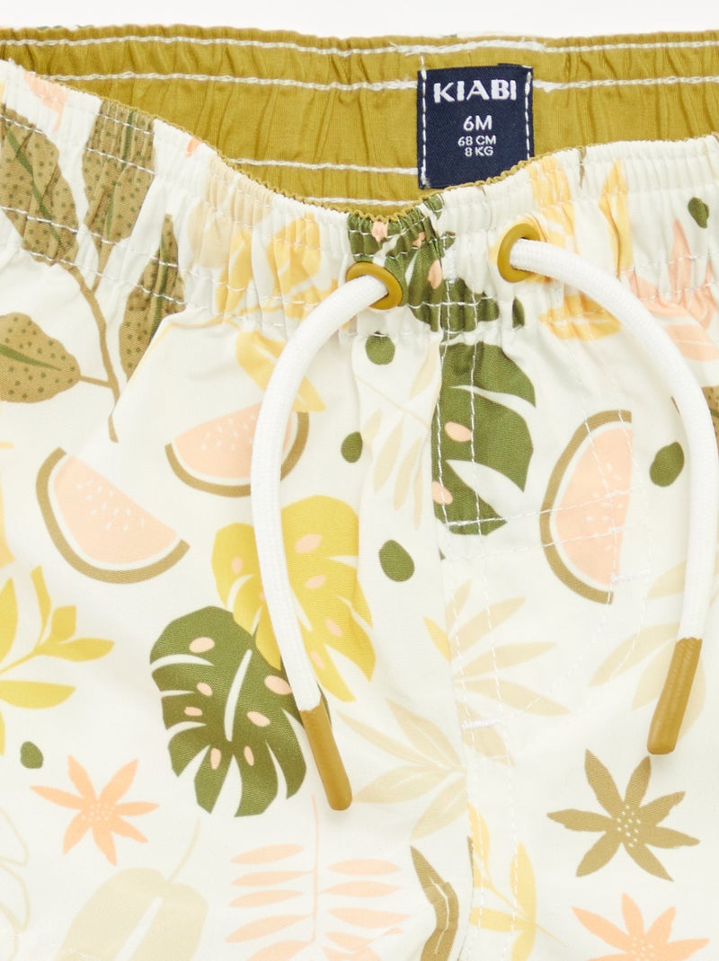 Bañador con estampado BLANCO - Kiabi