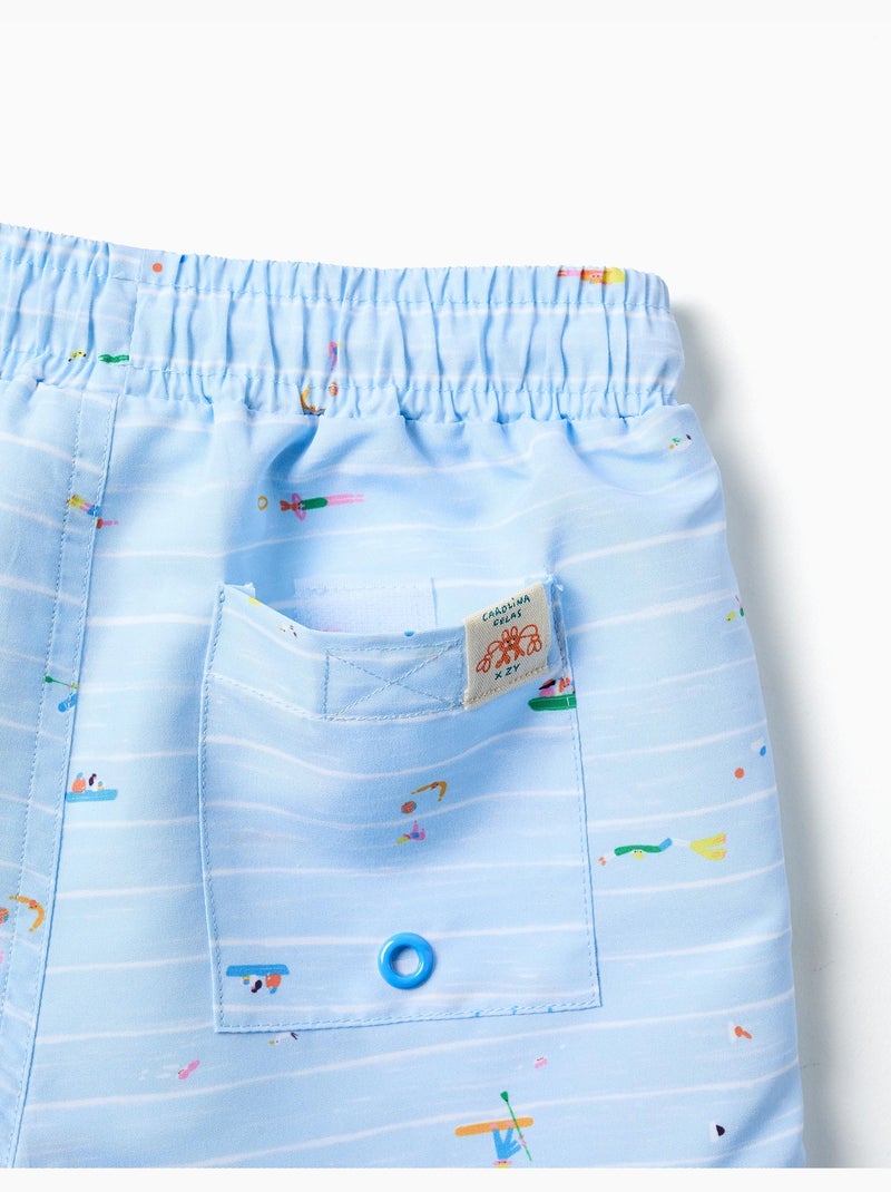 Bañador con estampado Carolina Celas x Zippy Azul claro - Kiabi