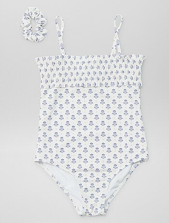 Bañador con estampado + coletero - 2 piezas