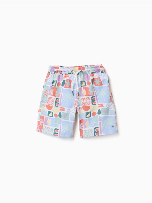 Bañador con estampado colorido y cordón - Kiabi