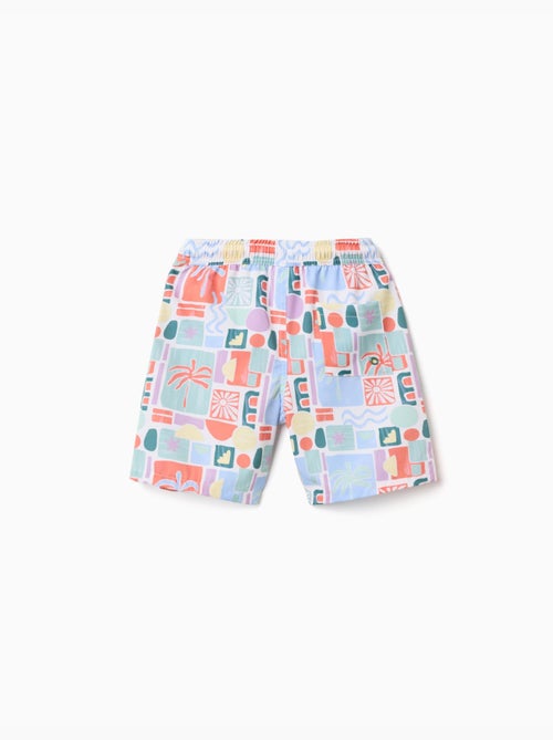 Bañador con estampado colorido y cordón - Kiabi