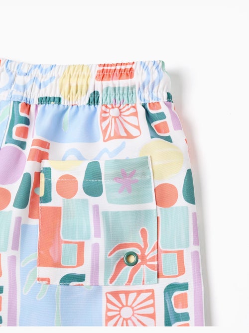 Bañador con estampado colorido y cordón - Kiabi