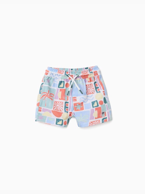 Bañador con estampado colorido y cordón - Kiabi
