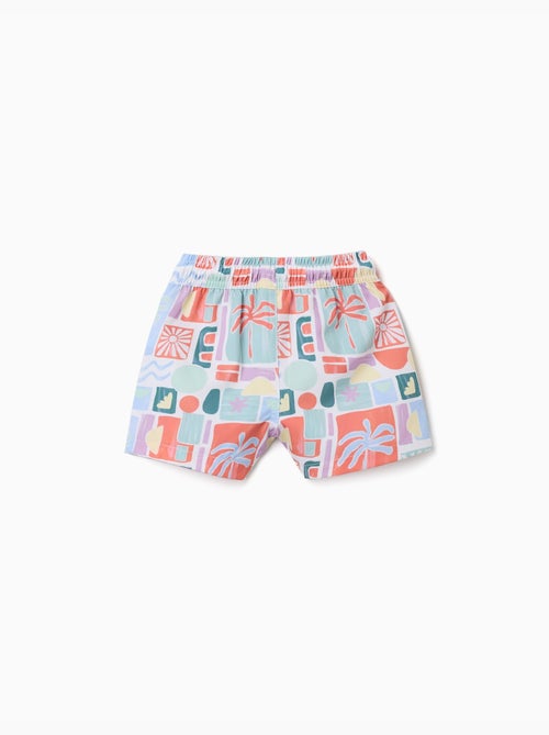 Bañador con estampado colorido y cordón - Kiabi