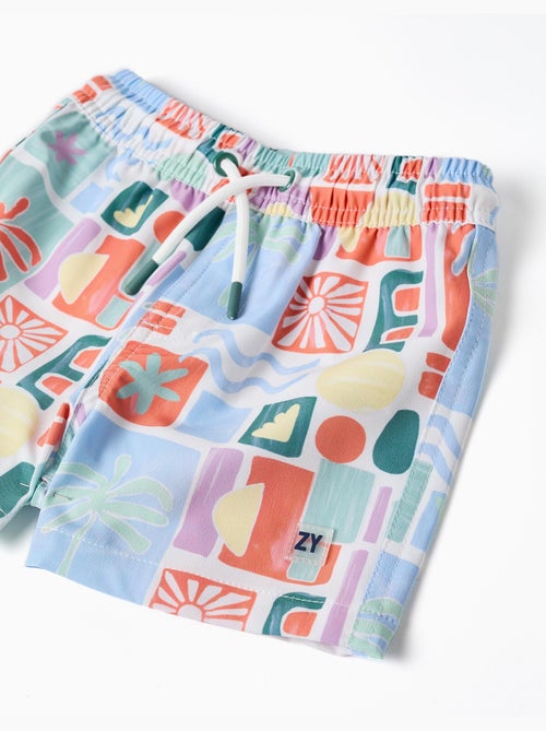 Bañador con estampado colorido y cordón - Kiabi