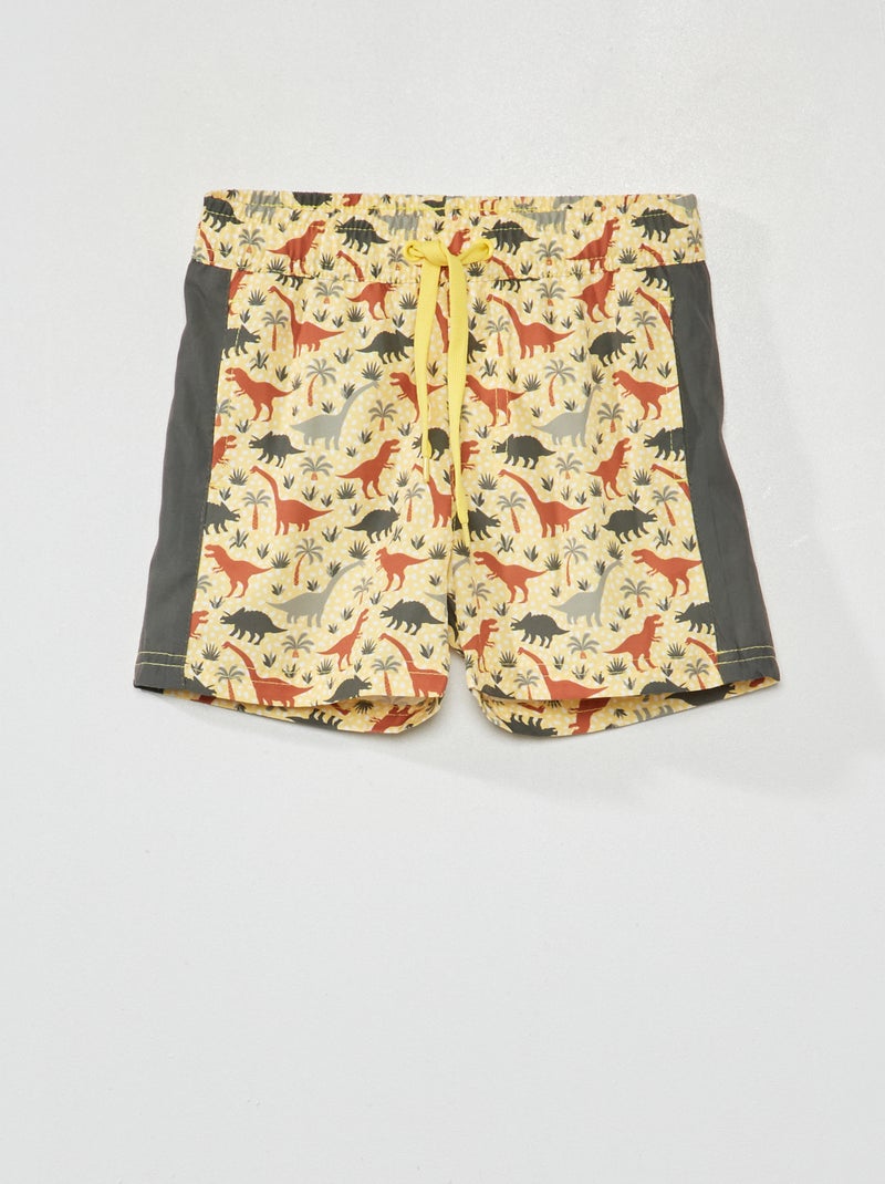 Bañador con estampado de dinosaurio BEIGE - Kiabi