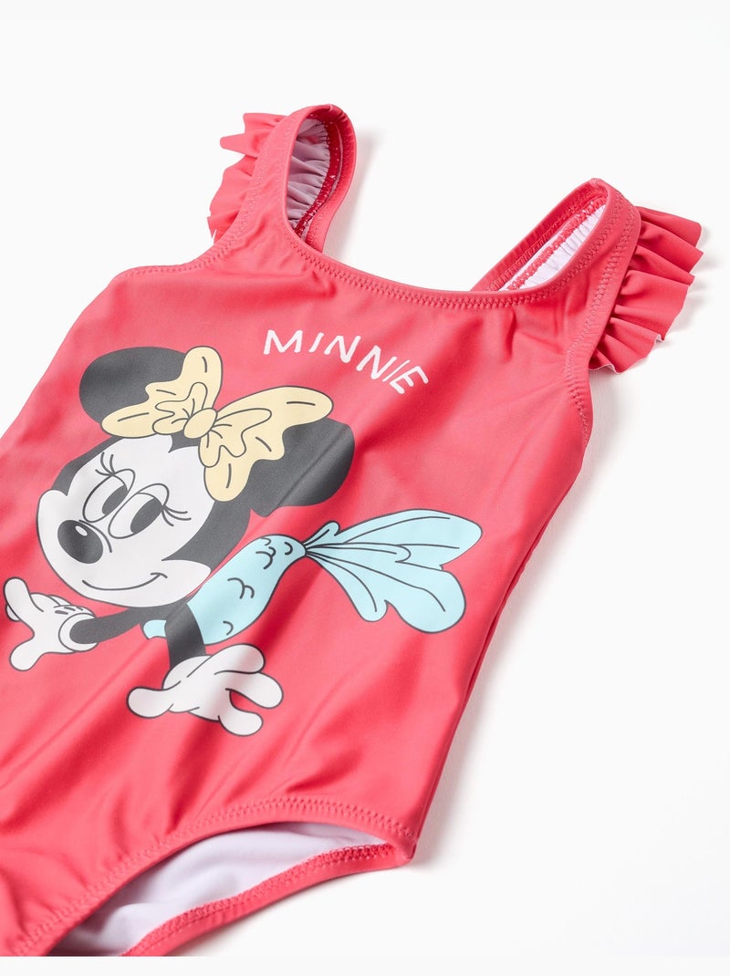 Bañador con estampado de Minnie y tirantes con volantes Rosa - Kiabi