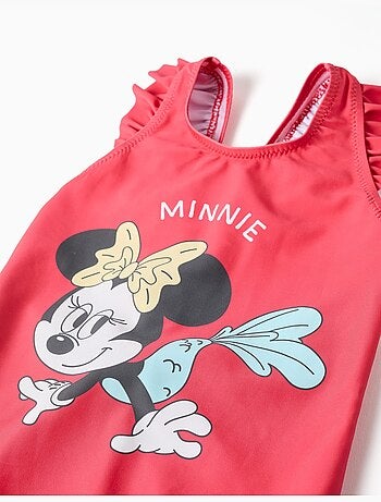 Bañador con estampado de Minnie y tirantes con volantes