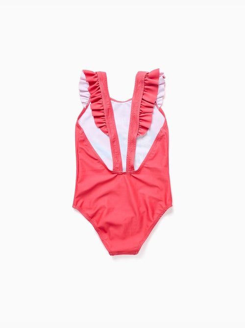 Bañador con estampado de Minnie y tirantes con volantes - Kiabi