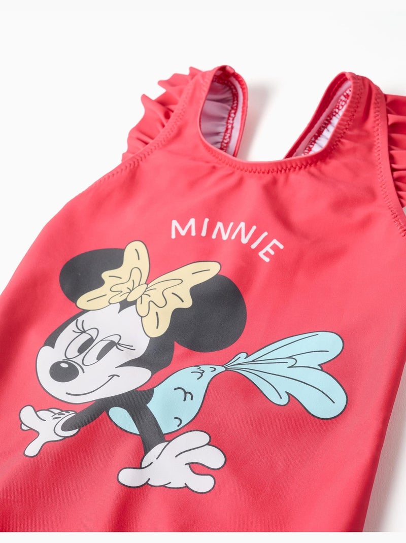 Bañador con estampado de Minnie y tirantes con volantes Rosa - Kiabi