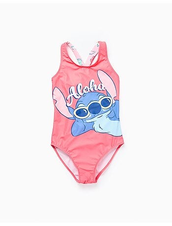 Bañador con estampado de Stitch y tirantes cruzados