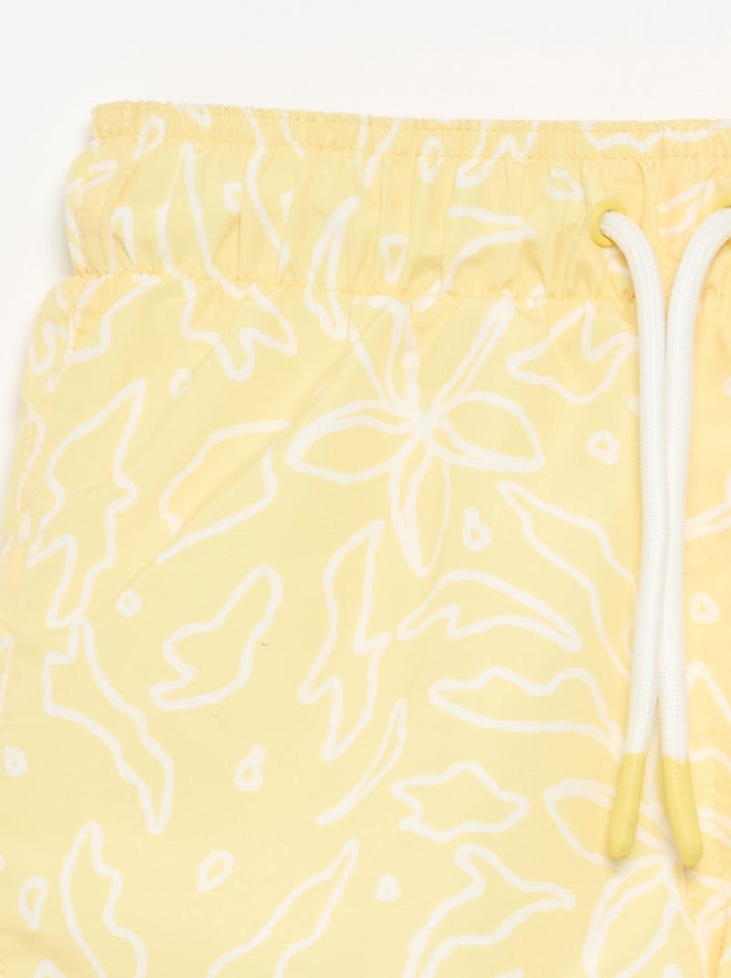 Bañador con estampado integral 'mar' Amarillo - Kiabi