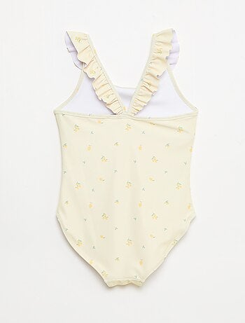 Bañador con estampado integral tropical