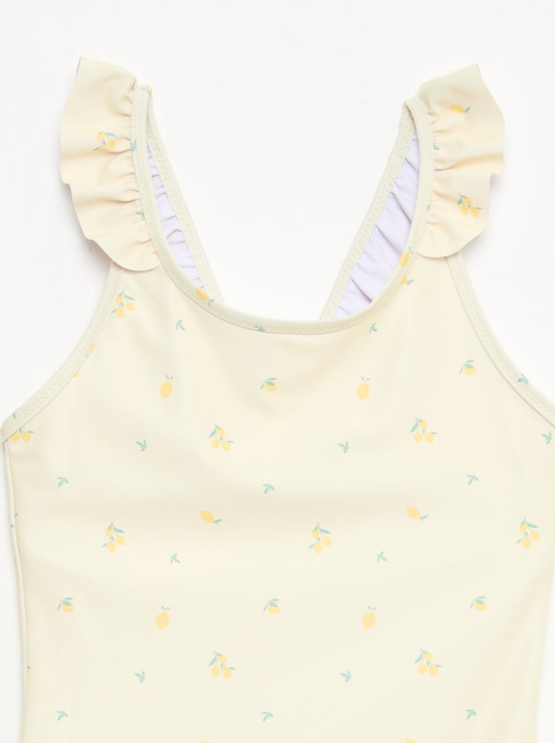 Bañador con estampado integral tropical Amarillo - Kiabi