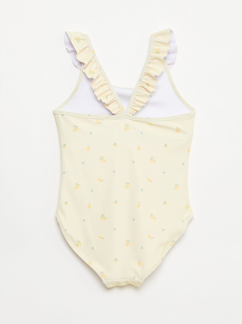 Bañador con estampado integral tropical Amarillo - Kiabi