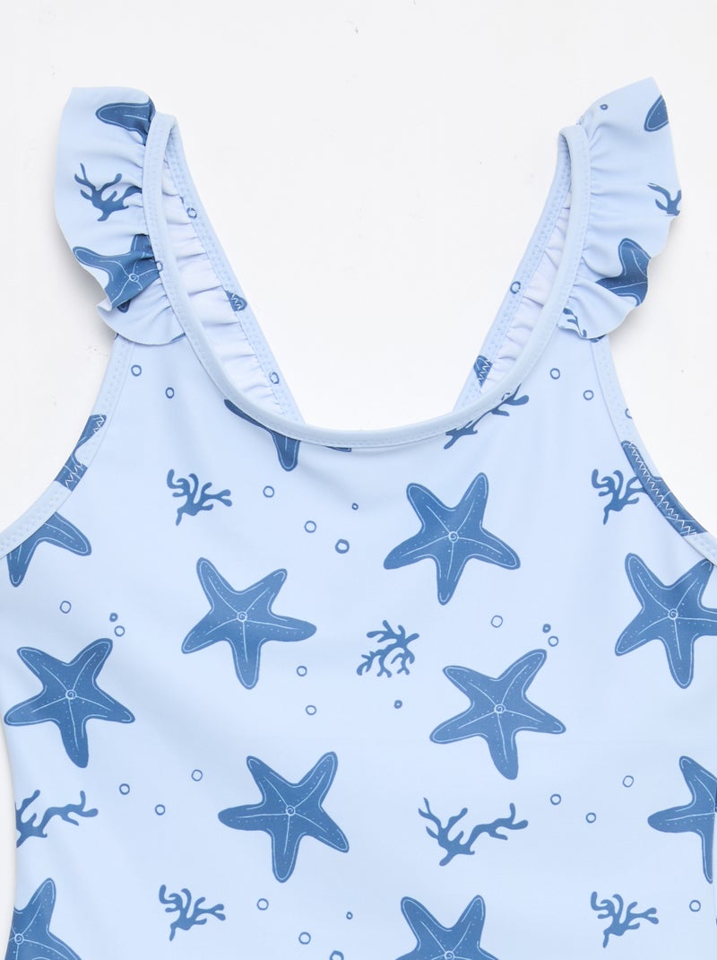Bañador con estampado integral tropical Azul - Kiabi