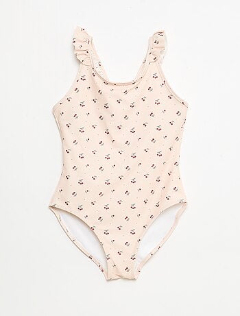 Bañador con estampado integral tropical