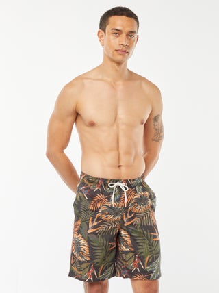 Bañador con estampado tropical