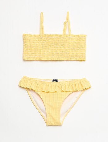 Bañador con estampado + volantes - 2 piezas